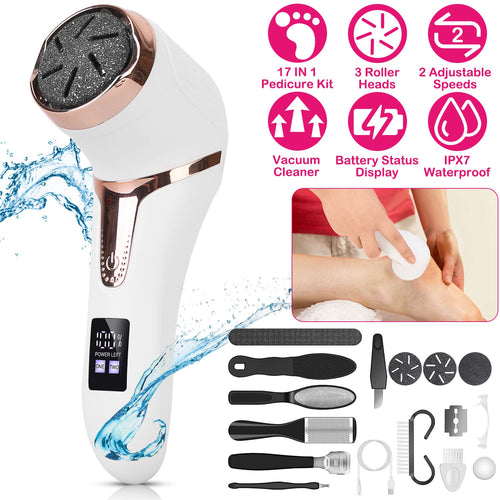 17-Piece Electric Foot Callus Remover Kit
